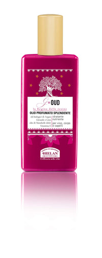 Helan, G Oud, Hair, Face and Body Oil, Scented and Illuminating, for Silky and Soft Skin and Hair, Fast Absorbing - Moisturizing Dry Body Oil with Flax, Argan Fruits and Vitamin E, 50 ml