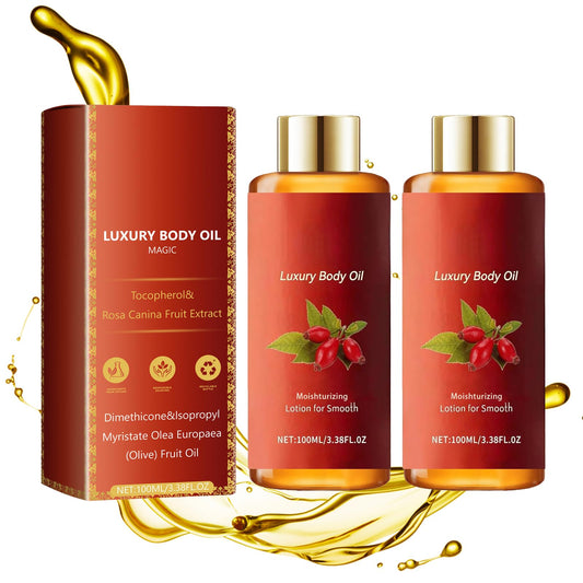 GZGRYTRC 2PCS Magic Body Oil, Firming Body Oil for Women, Body Glow Oil with Glow Essence, Hydrating and Nourishing for Sagging Skin, 100ml Each