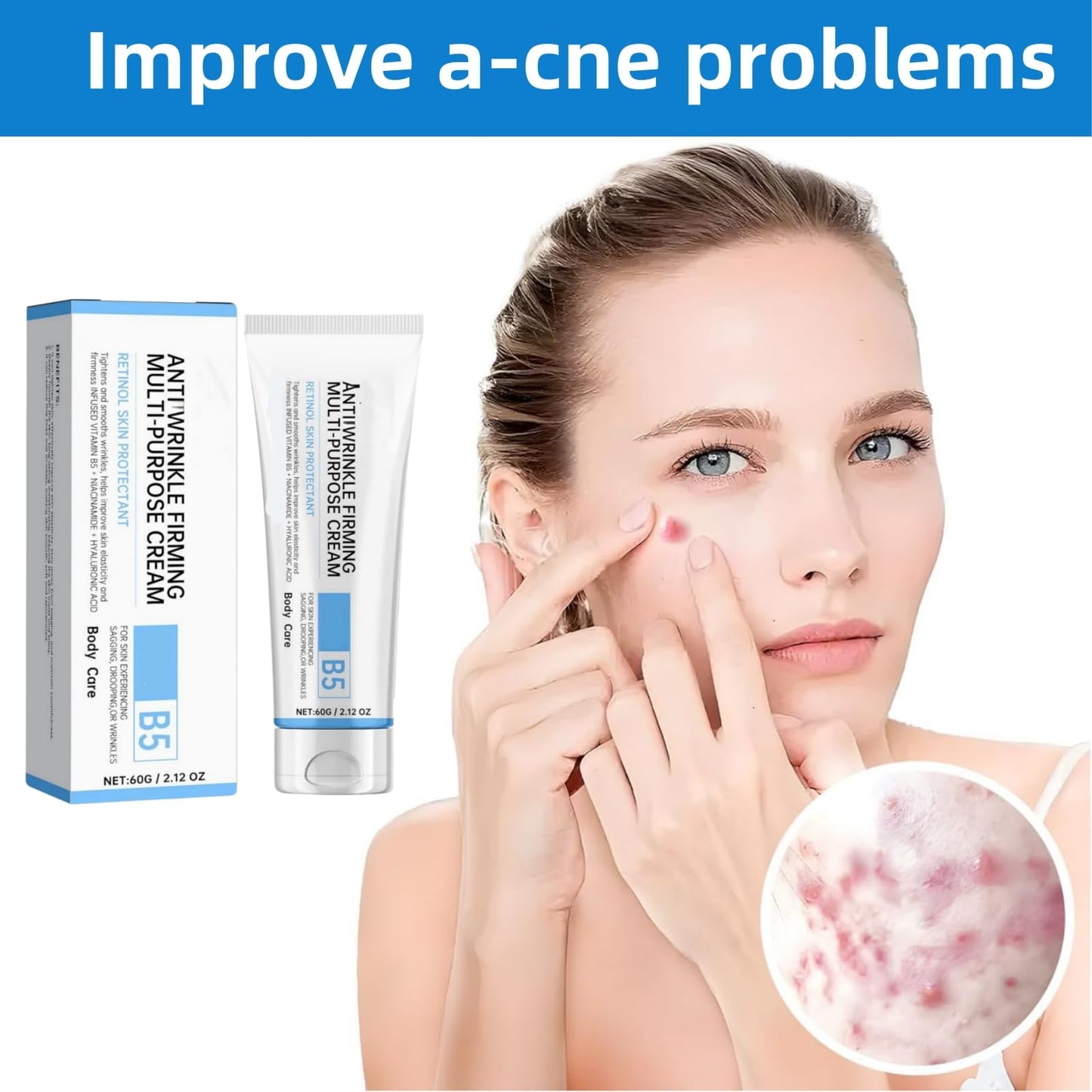 Haiyox Repair Face Cream,B5 Cream,Skin Barrier Repair Crea-M,Skin Rep-Air Crea-M,For Acne & Restore Damage,Resolve Fine Lines & Reduces Dry S-Kin,Smoothing Firming,Soothing And Non-Irritating,Reduce Wrinkles