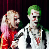 baymety Halloween Temporary Tattoos - 30 Sheets for Adults, Kids, Men & Women - Fake Wound Sutures, Vampire Bites, Zombie Makeup Kit
