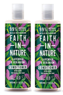 FAITH IN NATURE (2 Pack) - Faith in Nature - Lavender & Geranium Conditioner | 400ml | 2 PACK BUNDLE