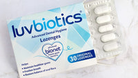 luv biotics Original Lozenges with Probiotics & Xylitol promotes good bacteria for healthy gums, fresh breath & cavity protection. No artificial colours/sweeteners and preservatives. 3 pack of 30's