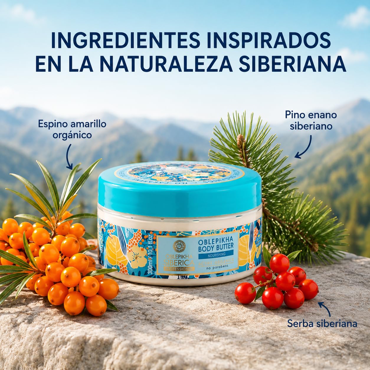 Natura Siberica Body Butter Oblepikha Deep Hydration & Intense Nourishment 300 ml