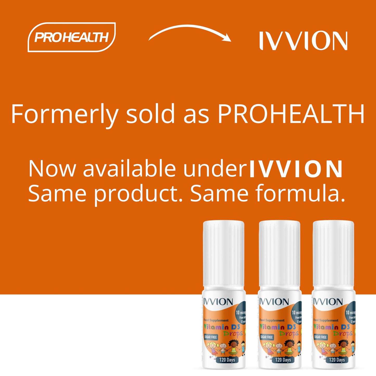 PROHEALTH ProHealth 10 UG 120 Drops- Daily Vitamin D3 Supplement for Infant and Young Children (Pack of 3)