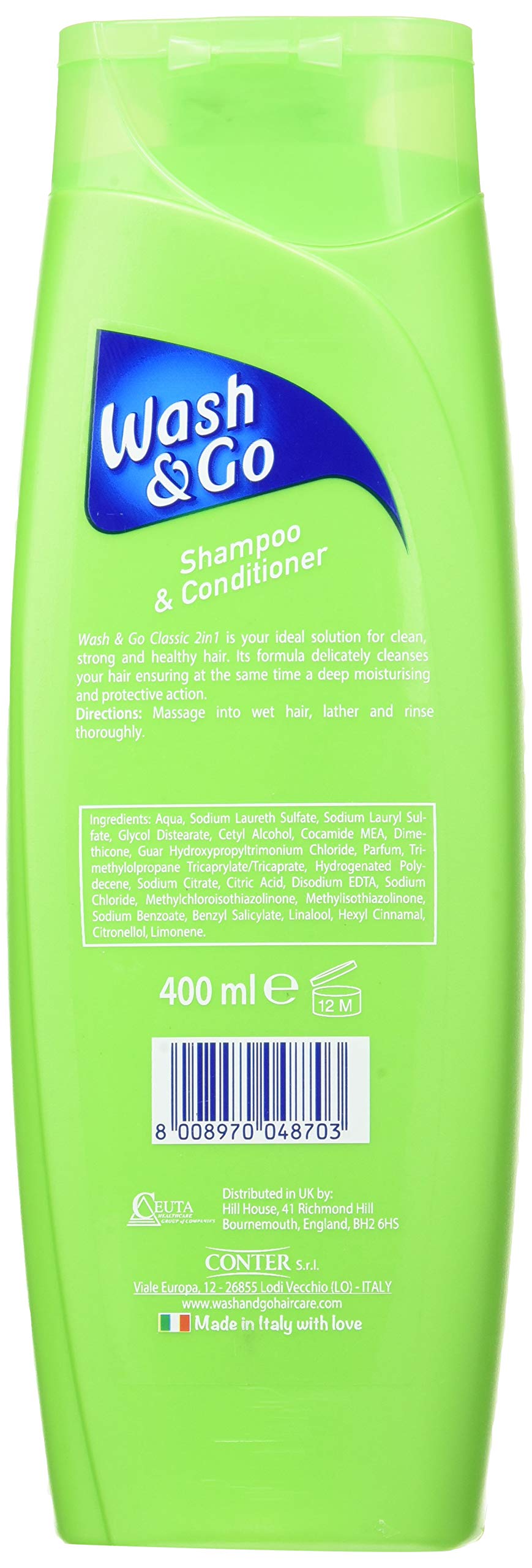 Wash & Go - Classic 2 in 1 Shampoo & Conditioner - 400ml