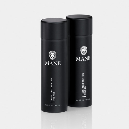 MANE Mane Hair Thickening Fibres - twin pack (Jet Black) 15 grams