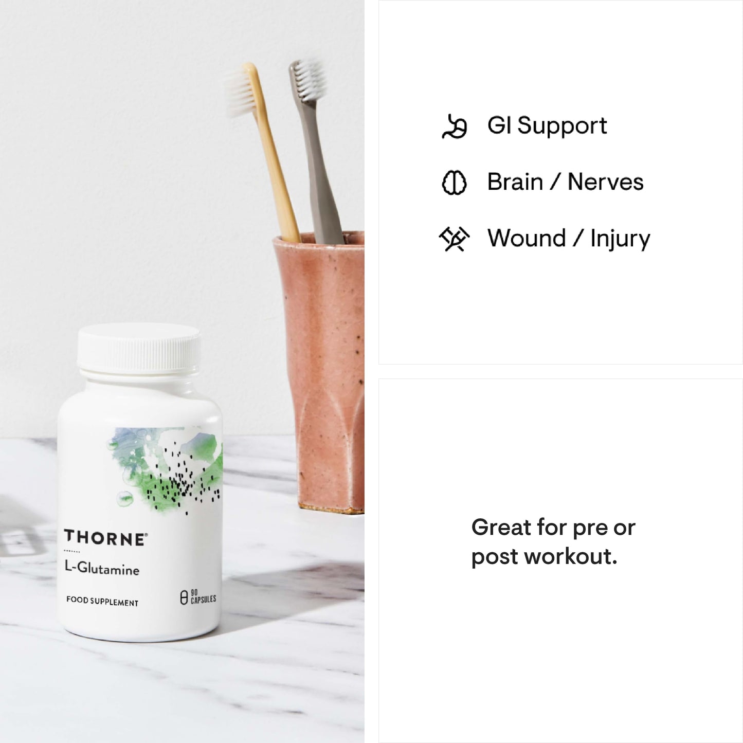 Thorne L-Glutamine - 90 Capsules