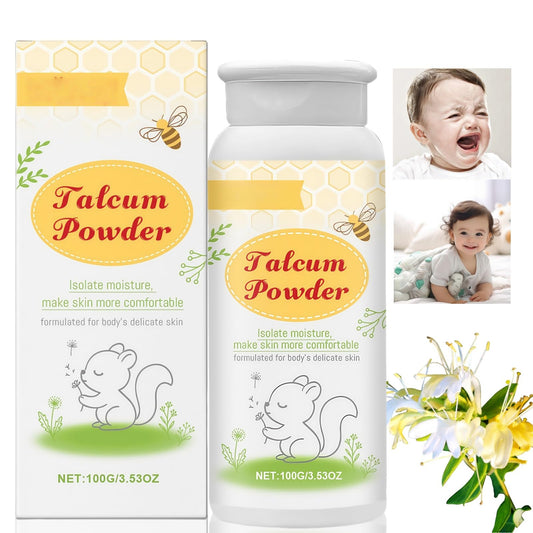 Ruojiar 100G Talcum Powder,Liquid Talc,Talc Free Dusting Powder,Dusting Po/wder for Women,Shower Po/wder,Talc Free Pow/der for Women,Gentle and Safe to Touch The Skin,Natural Origin,Ideal for All Skin Types