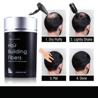 Dexe Hair Building Fibers - Thickening Fiber for Women and Men-Gentle Plant Formula-Hypoallergenic-Natural Look - Hair Loss Concealer Powder for Thicker Fuller Hair - .77oz (Dark brown)