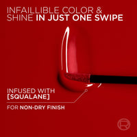 L'Oreal Paris L’Oréal Paris Lipstick, Infallible Laque Resistance, 16Hour Intense Shine & Ultimate Comfort – Non-Cracking, Liquid Lip Ink – Transfer-Proof & Bold Glossy Finish, Shade: 550 Noir Cherry