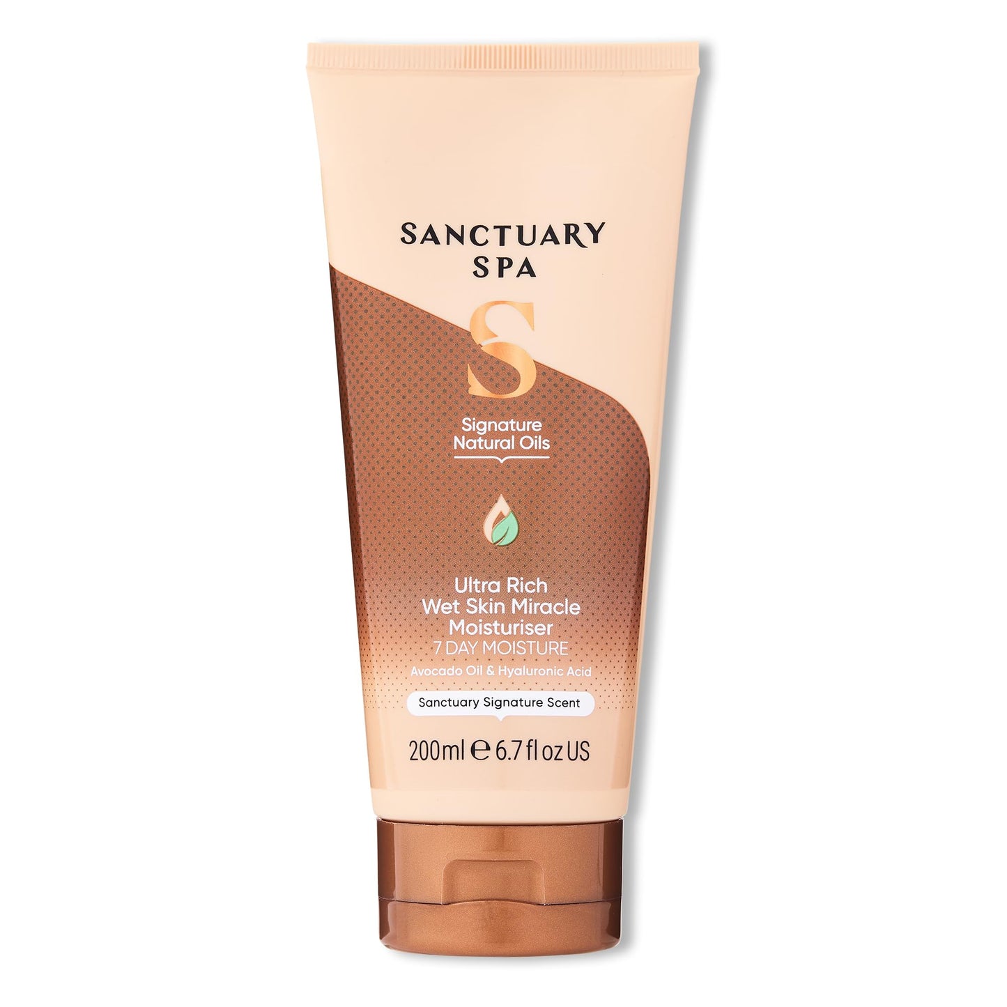 SANCTUARY Sanctuary Spa Ultra Rich Wet Skin Miracle Moisturiser, No Mineral Oil, Cruelty Free and Vegan In Shower Moisturiser, 200ml, Orange