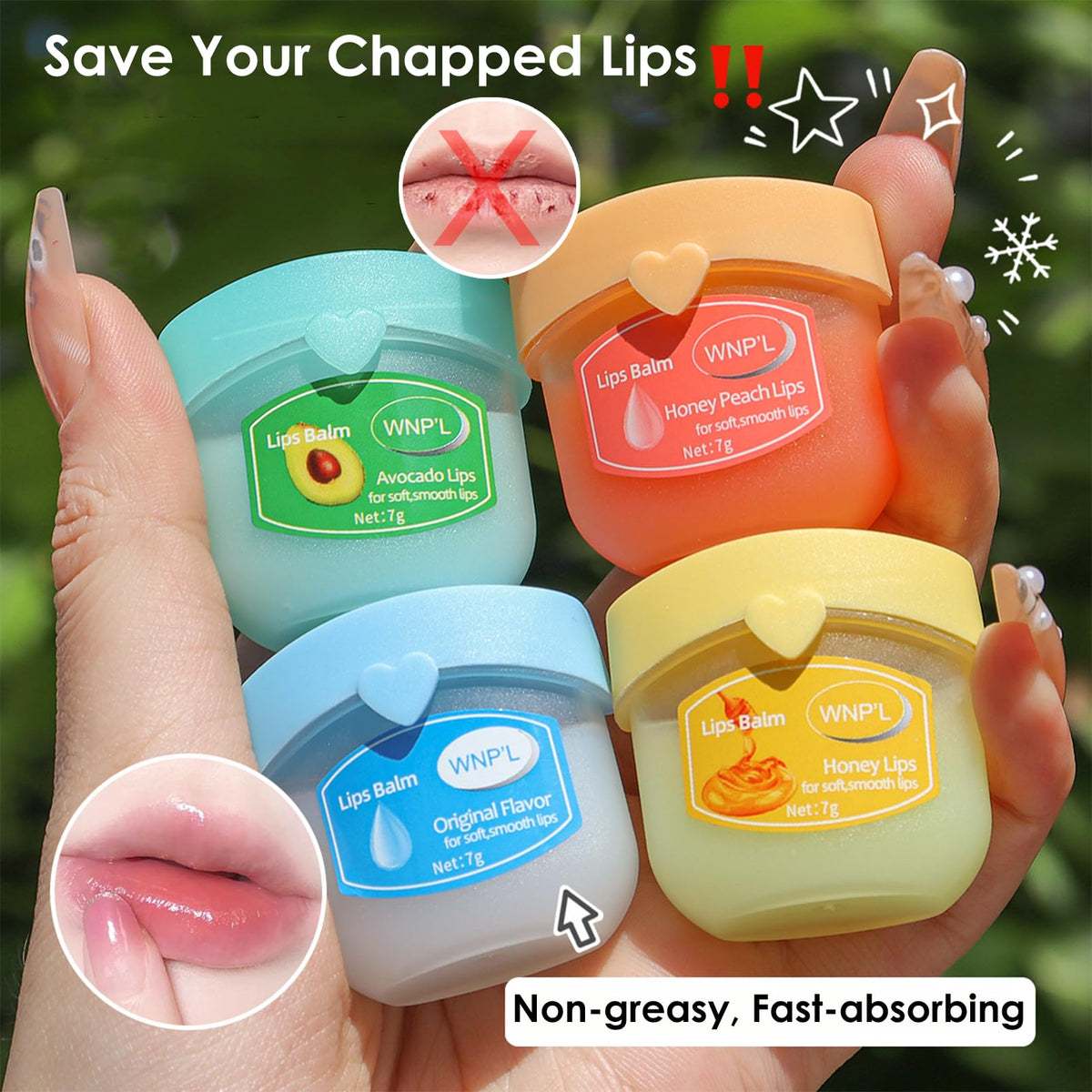 ChicNana Lip balm Set, 4 Packs Lip Balm Multipack Long Lasting Lips Moisturizer Intensive Lip Repair Treatment for Cracked, Dry and Chapped Lips Day Night Lip Care (4Pcs (Colorful Package))