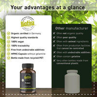 Kelp Bio high-dose 120 Capsules - 165 mg Natural Iodine - Kelp Algae - Bottled in Germany - 100% Vegan - No fillers or Anti-Caking Agents - Biotiva