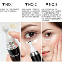 herlosfeel Caffeine Eye Cream, Caffeine Eye Serum,Under Eye Cream Dark Circles,Eye Cream for Dark Circles and Puffiness with 360° Roller, Anti-Ageing Reduces Puffiness, Wrinkles & Fine Lines