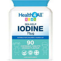 Health4All Kids Sea Kelp Iodine 75mcg 90 Chewable Tablets, Supports Learning & Growth
