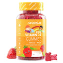 novomins Kids Vitamin D Gummies - 3 Month Supply - 400 IU Vitamin D3 - Alternative to Vitamin D3 Tablets & Spray - Gluten-Free Kids Vitamins for Bones & Teeth - Novomins