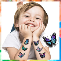 FFWHKON 126Pcs Butterfly Temporary Tattoo, 3D Temporary Tattoos Stickers