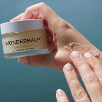 WONDERBALM Multi-Use Balm All Purpose Skin Cream Moisturiser For Hair Cuticles Lips & Body Hydrating Fast Absorbing Non Greasy Olive Oil Shea Butter Vegan Natural Ingredients 20ml