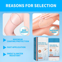 Xumann 3 PCS Anti Chafing Cream, Waterproof Anti Chafe Stick, Megababe Thigh Rescue Anti Friction Stick for Heel, Lower Arm, Thigh, Legs, Skin Protection