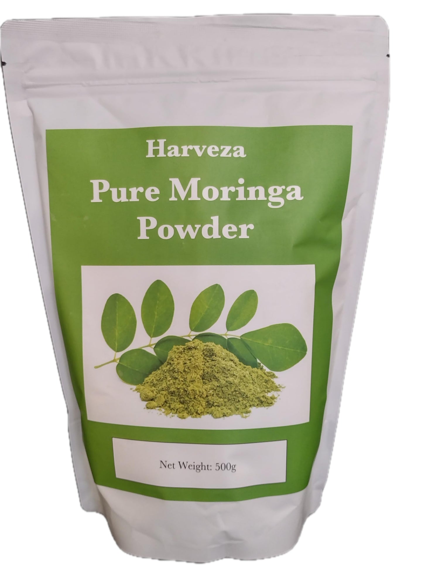 Harveza Pure Moringa Powder, 500g, from The South of India. A Source of Vitamins A and C, Calcium and Iron.
