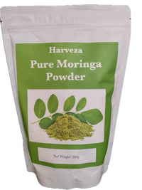 Harveza Pure Moringa Powder, 500g, from The South of India. A Source of Vitamins A and C, Calcium and Iron.