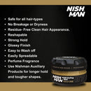 Nishman Hair Styling Wax for Men, 07 Gold One 150 ml | Edge Control | Ultra High Strong Hold | Hair Clay Aqua Wax (2 Pack)