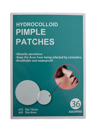 Generic Hydrocolloid Acne Patches - 36 Invisible Spot Stickers - Multi-Sized Pimple Patches (12mm & 8mm) Skin Care - Fast Healing, Reduces Redness, Vegan, Makeup-Friendly, Blemish Treatment, Overnight Care