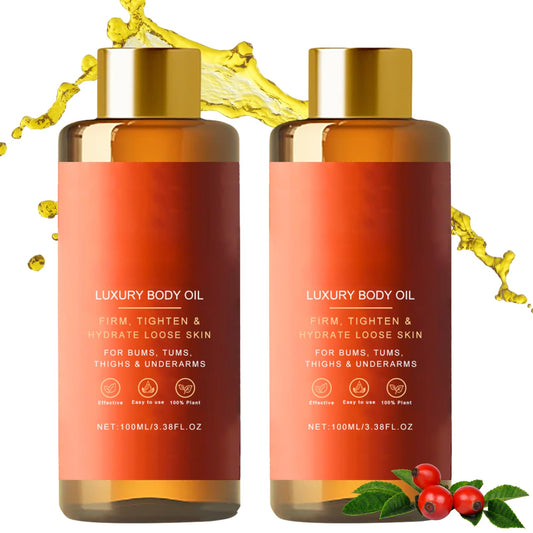 ISBEAUSOLS 2PCS Magic Body Firming Oil, Magic Luxury Body Oil, Moisturising Body Oil for Women, Hydrate & Tighten Loose Skin, Reduce Fine Line & Wrinkles, Imporve Skin Tone, Friendly to All Skin Types, 100ml × 2