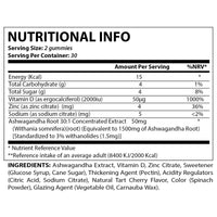 Vitamatic Ashwagandha Gummies 1500mg per Serving - 60 Vegan Gummies - 3% Withanolides