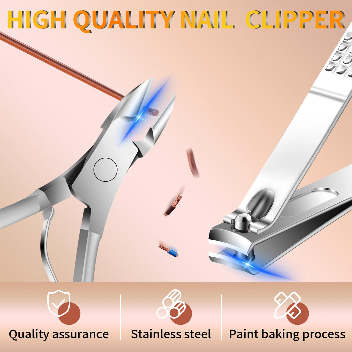 BLESWIN Manicure Set Nail Clipper Set, 16 In 1Pedicure Manicure Kit Professional Pedicure Set Women Men Personal Nail Care Kit with Travel Case Blue
