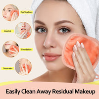 HOMEXCEL 12 Pack Pink Washable Makeup Remover Soft Cloths 12.7x12.7 cm