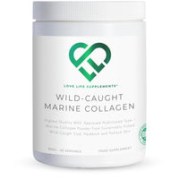 LOVE LIFE SUPPLEMENTS Wild-Caught Marine Collagen by LLS | Derived from North Atlantic Cod, Haddock and Pollock Skin | 300g - 30 Servings | Unflavoured | Love Life Supplements - 'Clean, Effective, High Quality'