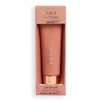 Revolution Beauty London Makeup Revolution, Juicy Peptide Lip Balm, Hydrating Lip Balm with Sheer Colour, Infused with Vitamin E & Peptides, Nude Peach, 8ml
