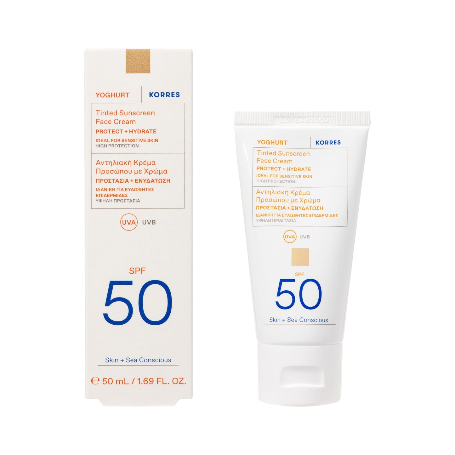 Korres KORRES Yoghurt Tinted Sunscreen Face Cream SPF 50 50ml