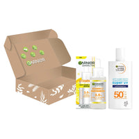 Garnier Brightening and Anti Dark Spot Power Duo,Serum and Moisturiser,Brightening Serum With 3.5 Percent Vitamin C,Niacinamide,Salicylic Acid and Lemon Extract and SPF 50 Face Moisturiser,2 Pieces