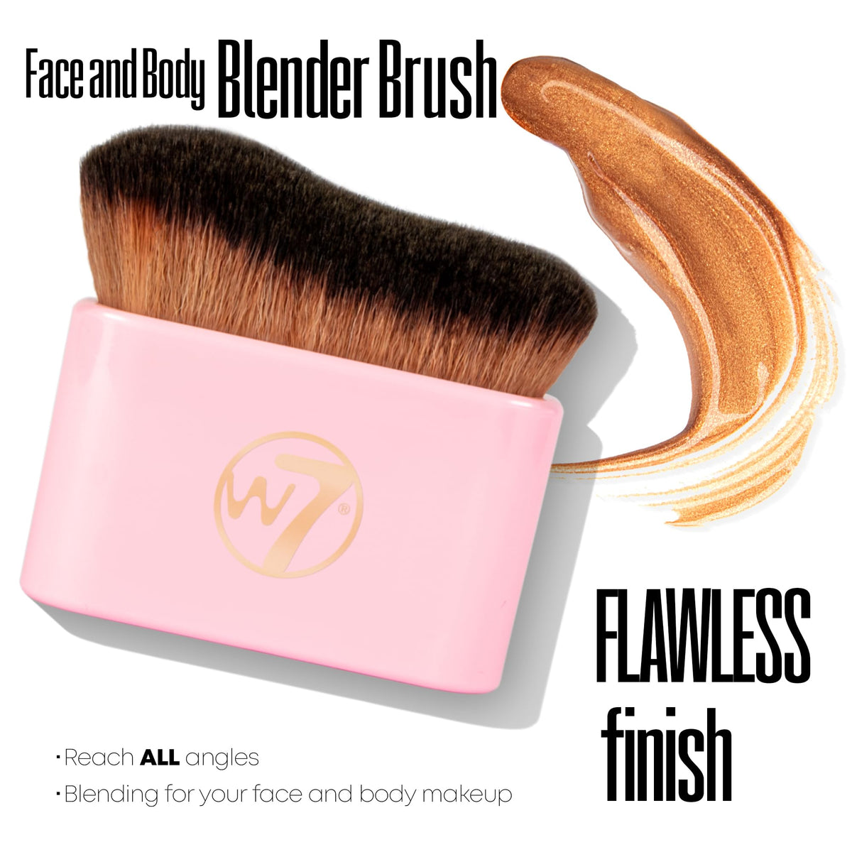 W7 Golden Glow Drops & Brush Duo - 2 Piece Set - Liquid Bronzing Drops & Face & Body Applicator Brush