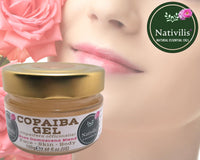Nativilis Natural Essential Oils Nativilis Copaiba Gel Copaifera officinalis Rosa damascena Blend Multipurpose Natural Gel Face Skin Body Moisturizing Antiaging Melasma Inflammation Relieve Sore Muscles Joint Pains Circulation