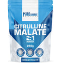 Citrulline Malate Powder 2:1 Non Stim Pre-Workout Supplement, Nitric Oxide Booster Amino Acid Powder L-Citrulline Malate Caffeine Free by Pure Source Nutrition (250g)