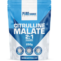 Citrulline Malate Powder 2:1 Non Stim Pre-Workout Supplement, Nitric Oxide Booster Amino Acid Powder L-Citrulline Malate Caffeine Free by Pure Source Nutrition (250g)