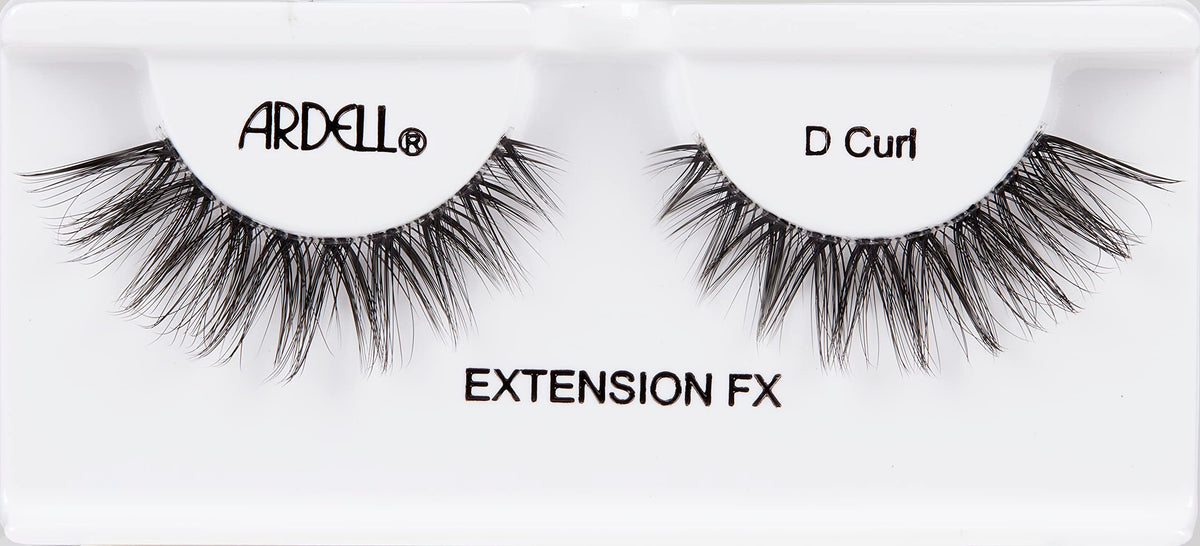Ardell False Eyelashes Extension FX D Curl Black Long Flared To Widen Eyes Almond Deep-Set Eyes Silky-Soft Knot-Free Invisiband Comfortable Wear Vegan-Friendly Eyelashes