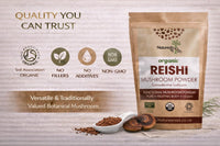 Natures Root Nature’s Root Organic Reishi Mushroom Powder 500g | 100% Fruiting Body | Finely Ground Whole Mushroom | Vegan • No Additives • Certified Organic