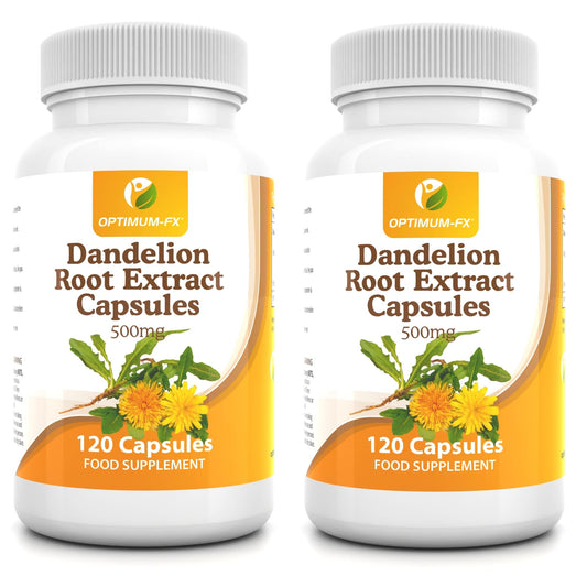 optimum-fx Dandelion Root Extract Capsules 500 mg 120 Capsules