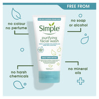 Simple Daily Skin Detox Purifying Facial Wash, 150ml