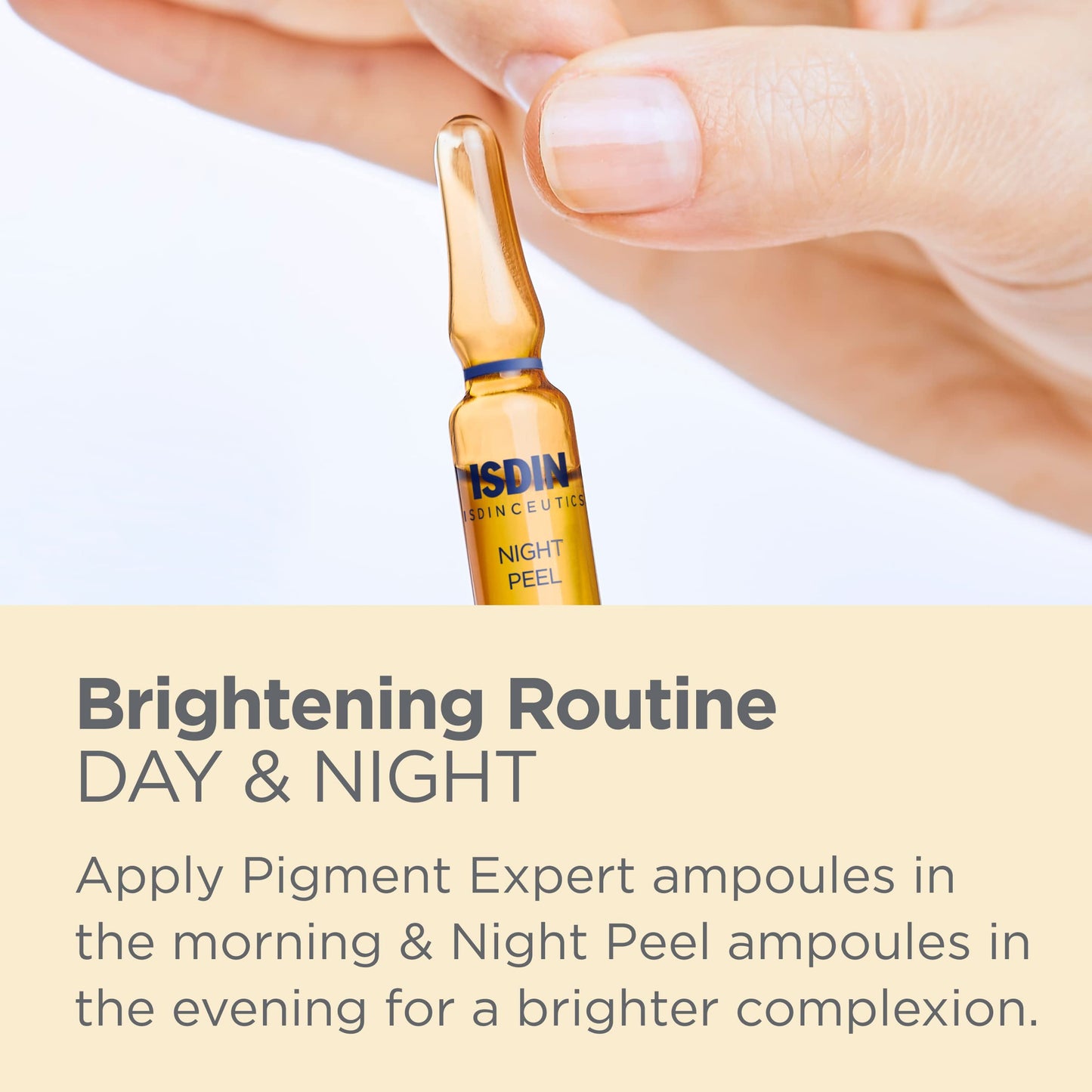ISDIN Isdinceutics Anti-Dark Spot Pigment Expert (10 ampoules) and Night Peel (10 ampoules) | Pigment Correcting Serum and Exfoliating Night Peel
