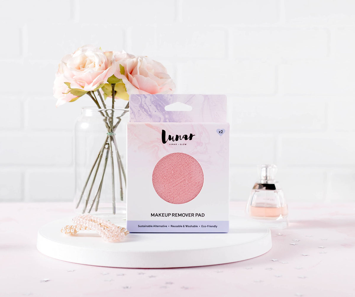 Makeup Remover Pad by Lunar Glow, A Sustainable and Eco-friendly Choice. Includes 2 pads