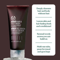 The Body Shop Arber Hair & Body Wash (1x 200ml), 2-in-1 Shampoo & Body Wash for Men, Sensual Woody Scent with Lime, Coriander & Sandalwood