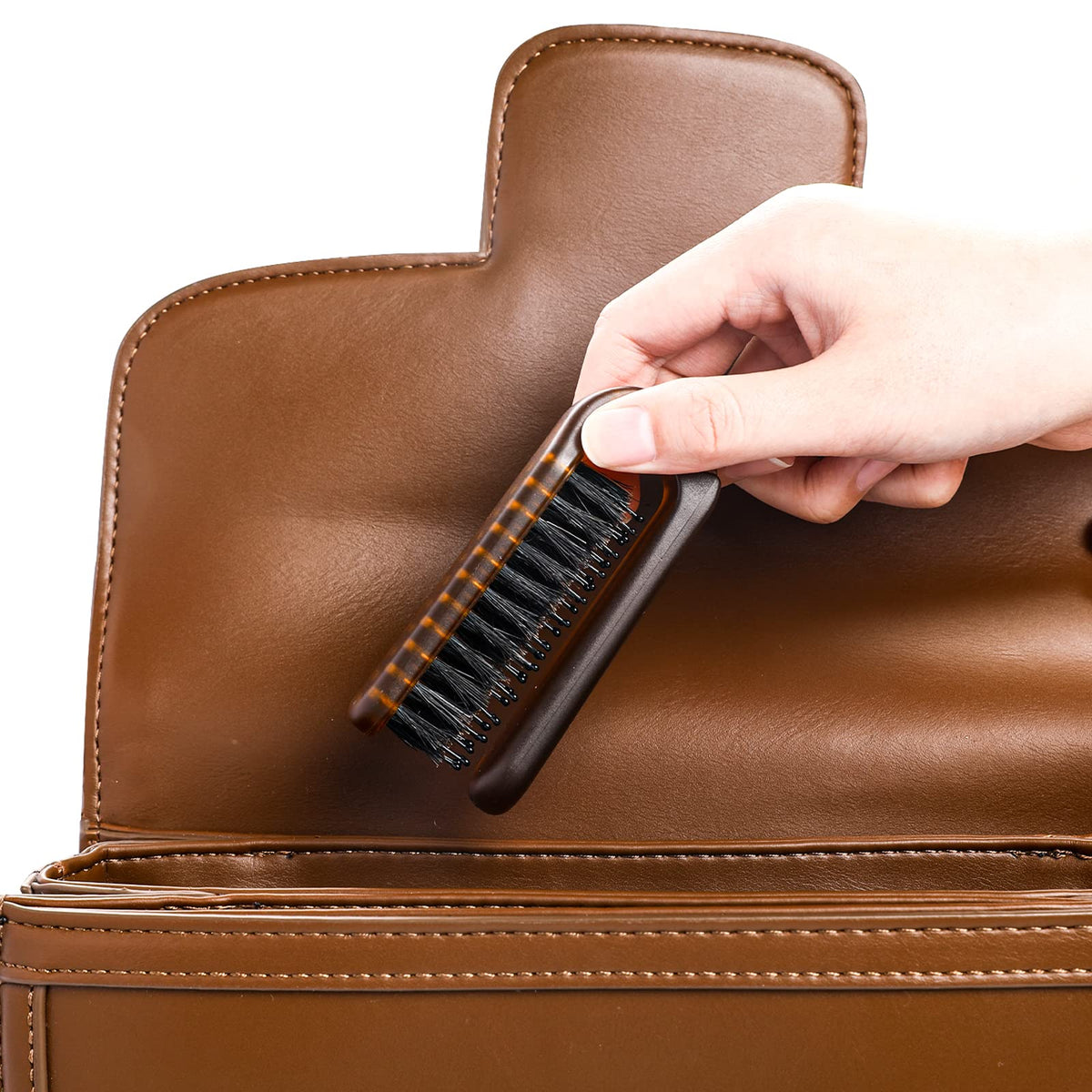 Mozeat Lens Travel Hair Brush,Foldable Boar Bristle Hair Brush Folding Bristles Hair Comb Collapsible Travel Hair Comb Pocket Hair Comb Rectangular Folding Hair Brush Compact Hair Brush Mini Hair Brush for Women