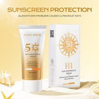 RUICHING Sun Cream SPF 50/PA+++, Lightweight Face Sunscreen, UVA/UVB Protection Sun Lotion Body Sunscreen, Breathable Film-Forming Moisturising Suncream for Daily Use, Travel, Beach