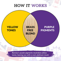 Ronney RONNEY Purple Hair Mask for Blonde Hair - Supports No Yellow Shampoo - 300 ml Blonde Hair Mask for Blonde, Bleached, Grey and Silver Hair Colour - Add Shine, Cool Tone, Lighten and Soften