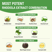 Cheroline Liposomal Rhodiola Rosea 950 mg, 9-in-1 rhodiola Rosea Drops 60 ml, Rhodiola Root Liquid Tincture, Vegan Adaptogenic Herb Supplement for Energy, Stress & Mood (Pack of 1)